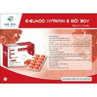 Vitamin E 4000mcg E_EU400 Tăng Cường Khả Năng Chống Oxy Hóa, Giảm Nám Sạm Da, Giúp Da Trắng Sáng  3 Vỉ × 10 Viên Nang