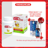 Vitamin E 400IU GS Elap, nhập khẩu từ Châu Âu, hộp 30 viên bổ sung vtm Enat hữu cơ, đẹp da