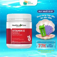 Vitamin E 500UI HealthyCare của Úc bổ sung Vitamin E 200v Đẹp Da