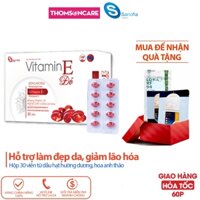 Vitamin E đỏ Sanofia - Giúp đẹp da, giảm lão hóa, chống oxy hóa, trắng da từ dầu hạt hướng dương - Hộp 30 viên (trắng)