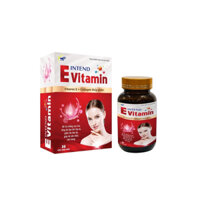 Vitamin E Intend chứa 200IU Vitamin E và 500mg Collagen thuỷ phân - bộ đôi hoàn hảo chống lão hoá da - hộp 30 viên