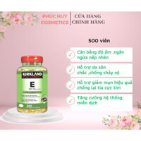 Vitamin E Kirkland 400 IU Mỹ 500 Viên trẻ hóa làn da chống lão hóa 180Mg Vitamin E