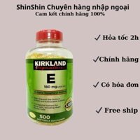 Vitamin E Kirkland 500v Mỹ [DATE XA] 400 IU đẹp da, chống lão hoá, giữ mãi tuổi xuân