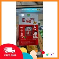 Vitamin E- Kore 4000 chiết xuất Cao lô hội- Giảm khô da, nhăn da, ngăn ngừa lão hóa hiệu quả - Lọ 50 viên