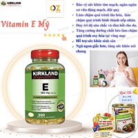 Vitamin E Mỹ Kirkland Signature E 180mg (400IU) tốt cho tim mạch, giúp làm đẹp da, mượt tóc, làm chậm quá trình lão hóa và tăng cường sức khỏe tổng thể - OZ Slim Store