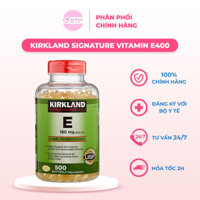 Vitamin E Thiên Nhiên 400 I.U Kirkland Signature 500 Viên Của Mỹ