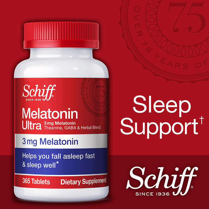 Vitamin  Schiff Melatonin Ultra 3mg hộp 300 viên - Giảm stress, mất ngủ