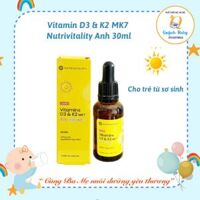 Vitamin Nutrivitality D3 & K2 MK7 Cho Bé Của Anh