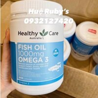 Vitamin Omega-3 1000mg 400 viên, Dầu cá tự nhiên Fish Oil Healthy Care của Úc