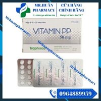 Vitamin PP 50mg Traphaco (Hộp 6 vỉ x 30 viên) – Điều trị thiếu hụt vitamin PP gây viêm loét miệng lưỡi