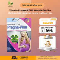 Vitamin Pregna Won Canxiunical hộp 30 viên - Viên uống bổ sung 25 loại Vitamin, DHA cho mẹ bầu, Nhập Khẩu Đức
