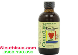 Vitamin tăng cường mễn dịch ChildLife First Defense - 118.5ml