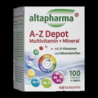 Vitamin Tổng Hợp A-Z Depot Altapharma bổ sung 24 loại vitamin và khoáng chất cần thiết cho cơ thể, hộp 100 viên