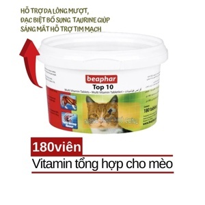 Vitamin tổng hợp BEAPHAR Top 10 Multi Vitamin cho mèo - 180 viên