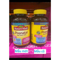 vitamin tổng hợp bổ bầu 150 viên nature made prenatal folic dha bổ bầu 150v của mỹ