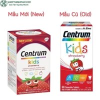 Vitamin tổng hợp Centrum Kids 60 viên Muti Vitamin cho bé từ 3 tuổi NTDT