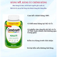 Vitamin tổng hợp Centrum Adults  dưới 50 tuổi - Centrum multivitamin Adults 425 Tablets