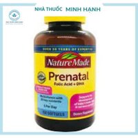 Vitamin tổng hợp cho bà bầu Mỹ Prenatal folic Acid + DHA nature made 150v mẫu mới
