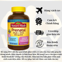 Vitamin tổng hợp cho bà bầu Mỹ Nature Made Prenatal Multi DHA 150 viên, Bổ bầu mỹ Prenatal