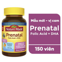 Vitamin tổng hợp cho bà bầu nature made prenatal folic + dha hộp 150 viên nội địa Mỹ