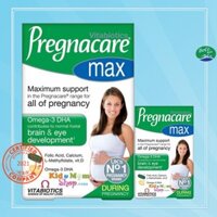 Vitamin tổng hợp cho bà bầu Pregnacare Max, Anh (84 viên) bổ sung Vitamin C, D3, DHA, Axit Folic cho bà bầu, mẹ sau sinh