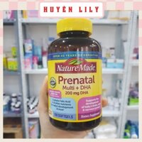 Vitamin tổng hợp cho bà bầu Nature Made Prenatal Multi + DHA 200mg dha 150 viên của Mỹ