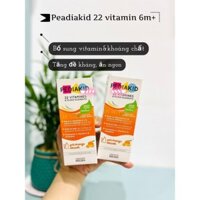 vitamin tổng hợp cho bé pháp Pediakid 22 Vitamines hỗ trợ bổ sung vitamin và khoáng chất (125ml)