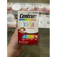 Vitamin tổng hợp cho bé từ 3 tuổi Centrum kids multivitamin 60 strawberry tablets