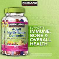 Vitamin tổng hợp cho người lớn Kirkland Signature Adult Multivitamin, 2 Chai, 160 Gummies Mỗi