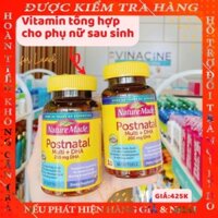 Vitamin tổng hợp cho phụ nữ sau sinh Nature Made Postnatal Multi DHA 60 viên của Mỹ  dothao
