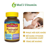 Vitamin tổng hợp cho phụ nữ sau sinh Nature Made Postnatal Multi DHA 60 viên của Mỹ