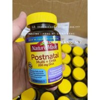 Vitamin tổng hợp cho phụ nữ sau sinh Nature Made Postnatal Multi DHA 60 viên của Mỹ