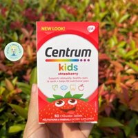 Vitamin Tổng Hợp Cho Trẻ Centrum Kids Strawberry 60V, bổ sung đầy đủ vitamin, khoáng chất cho trẻ từ 4 tuổi