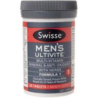 Vitamin tổng hợp chống lão hóa cho nam giới Swisse Men's Ultivite 60 Tablets Formula 1 Multi Vitamin