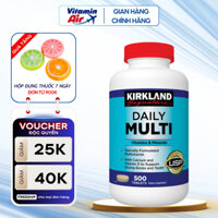 Vitamin tổng hợp Daily Multi Kirkland Signature 500 viên của Mỹ bổ sung vitamin tổng hợp cho cả gia đình