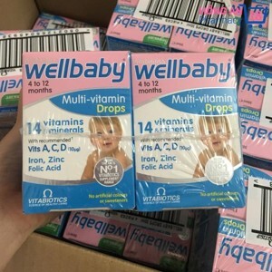 Vitamin tổng hợp dạng giọt cho bé từ 4-12 tháng Wellbaby Drops
