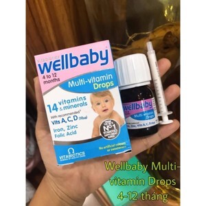 Vitamin tổng hợp dạng giọt cho bé từ 4-12 tháng Wellbaby Drops