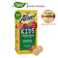 Vitamin Tổng Hơp Dành Cho Trẻ Em, Nature’s Way, Alive Kid’s Chewable Multivitamin, Orange & Berry, 120 Viên