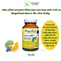 Vitamin tổng hợp hữu cơ cho nam giới trên 40 tuổi Megafood Men's over 40 One daily.