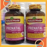 Vitamin tổng hợp Nature Made Prenatal Multi DHA 150 viên, Bổ bầu mỹ Prenatal