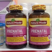 Vitamin tổng hợp Nature Made Prenatal Multi DHA 150 viên, Bổ bầu mỹ Prenatal