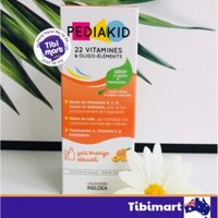 Vitamin Tổng Hợp Pediakid 22 Vitamins, Pháp (125ml) bổ sung 22 vitamin và khoáng chất cho trẻ từ 6 tháng tuổi