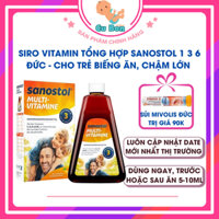 Vitamin tổng hợp sanostol Đức số 1,3,6 tăng sức đề kháng, biếng ăn chậm lớn, ốm vặt cho bé từ 1 tuổi