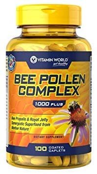 Vitamin World Bee Pollen Complex 1,000 mg. 100 caplets