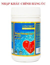 Vitatree Mega OMEGA 369 Plus Q10 Hộp 120 viên - Nhập Khẩu Úc -Cung Cấp Acid Béo ,Chống Oxy Hóa - Bảo Vệ Tim Mạch