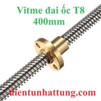 VITME ĐAI ỐC T8 400MM, TRỤC VÍT ME 3D