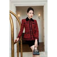 VIVA JACKET MÀU ĐỎ PHỐI NHUNG - A0090