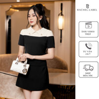 Vivian Set - áo phối cổ đính đá kết hợp với chân váy dáng ngắn Rachel Label - SB008