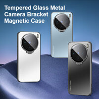 Vivo X200 Pro Kính Cường Lực Kim Loại Bảo Vệ Camera Giá Đỡ Từ Tính Mờ Cho Vivo X200Pro Mini X90S X100Pro Ultra IQOO Z9X Vỏ Chống Sốc Chống Vân Tay