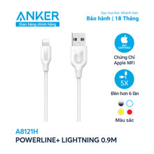 Cáp Anker PowerLine+ Lightning A8121 - 0.9m